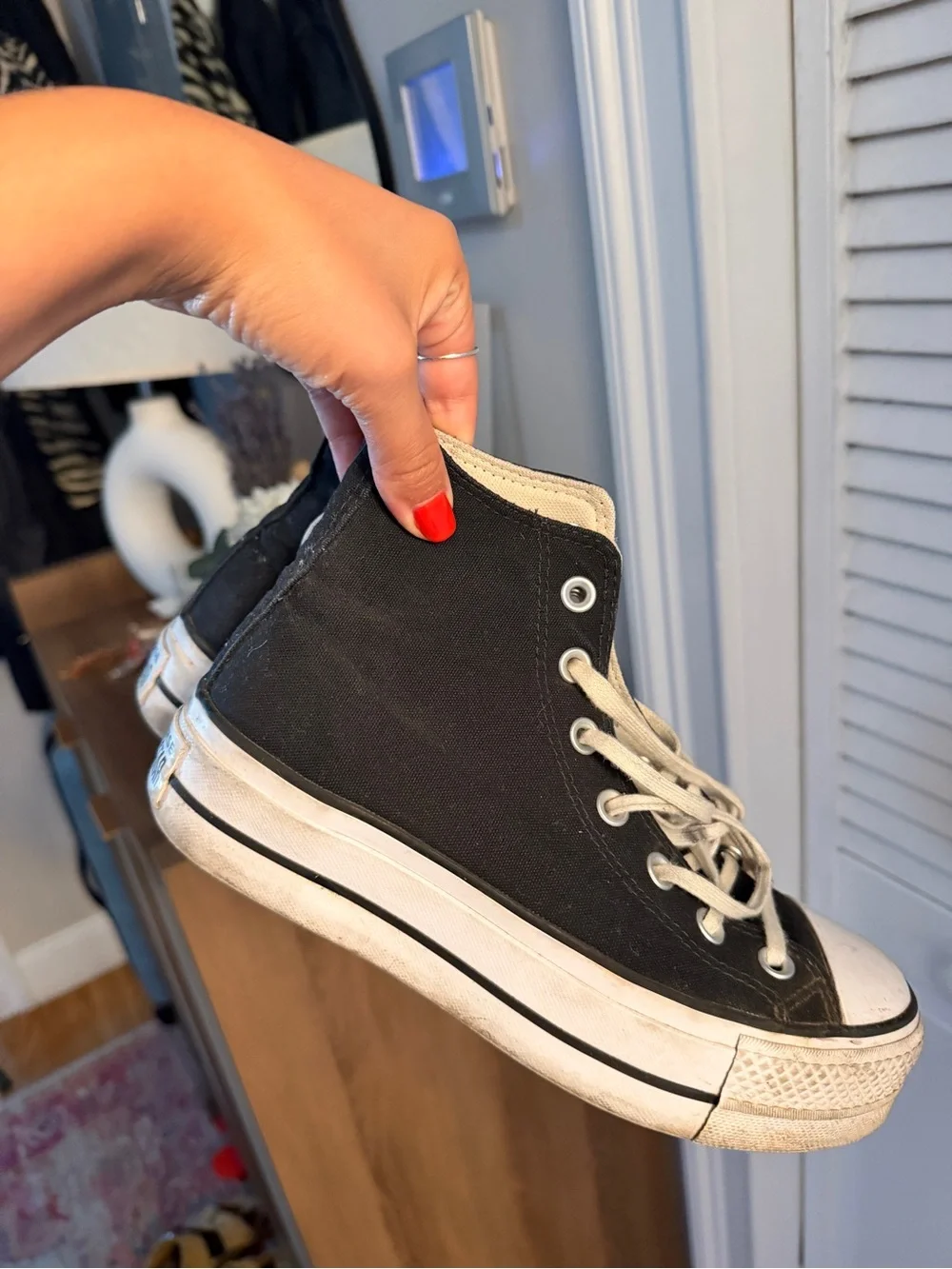 Converse Black High-Top Platform Sneakers
